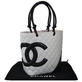 CHANEL シャネル カンボンライン コピー CH-BAG088 トート バック ホワイト＆ブラック